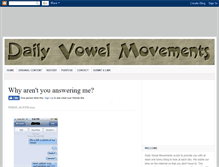 Tablet Screenshot of dailyvowelmovements.com
